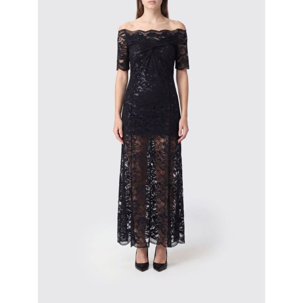 Rabanne Women Rabanne Stretch-Lace Sheath Midi Dress With Straight Neckline